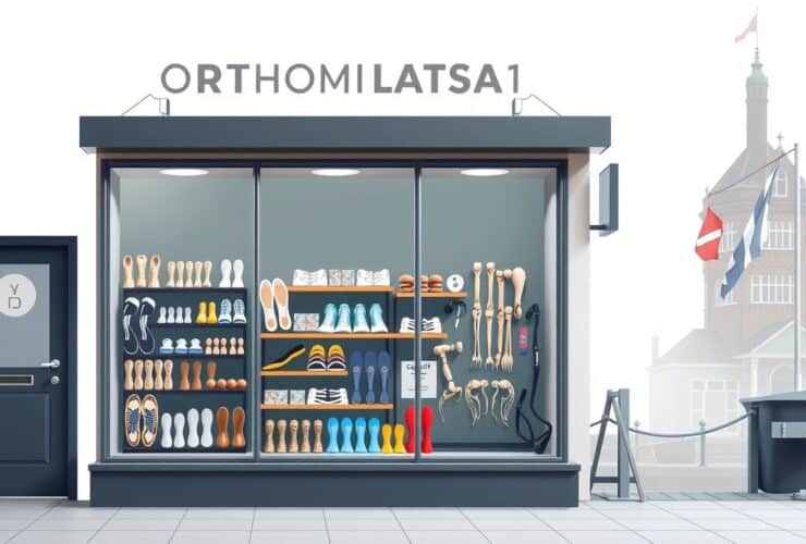 Een orthopedische winkel in Alkmaar, met diverse producten en traditionele achtergrond.