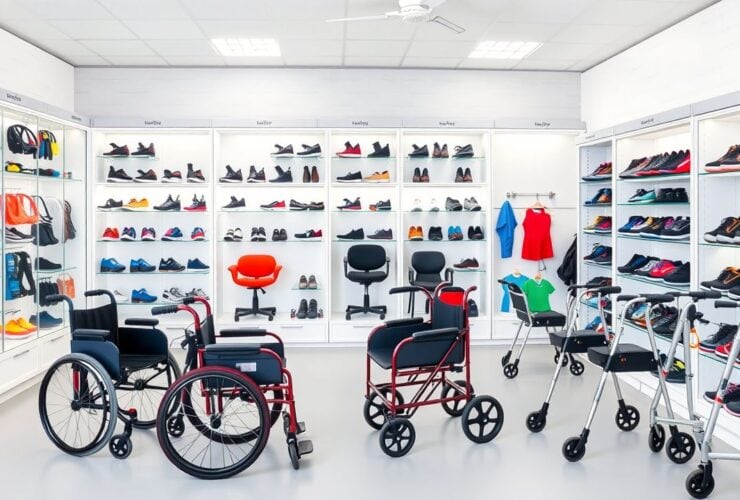 Een orthopedische apparatuurwinkel in Maastricht met rolstoelen, rollators en orthopedische schoenen.