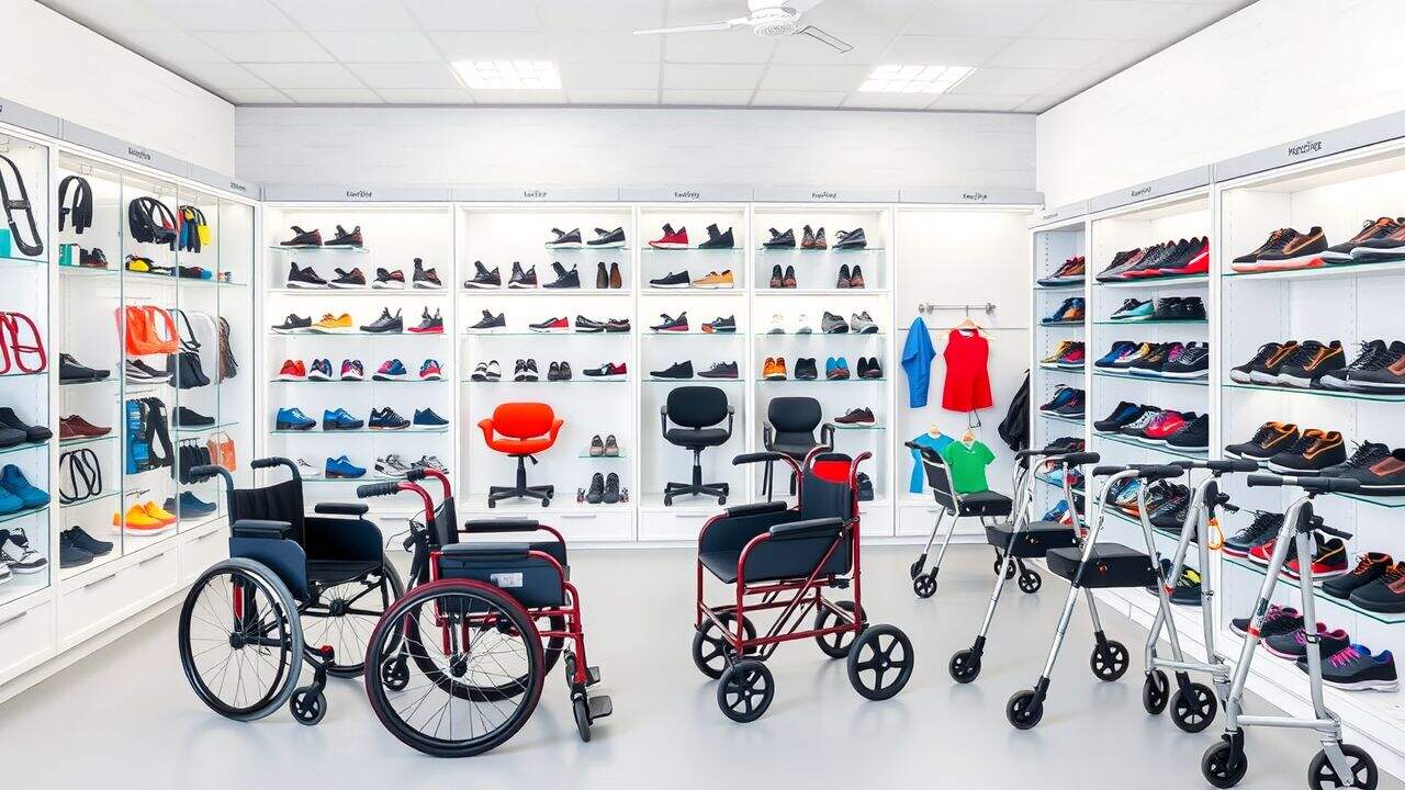 Een orthopedische apparatuurwinkel in Maastricht met rolstoelen, rollators en orthopedische schoenen.