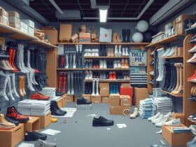 Een rommelige orthopedische winkel met diverse hulpmiddelen in Rotterdam.