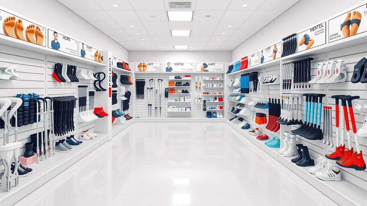 Een grote medische winkel in Utrecht met orthopedische hulpmiddelen en accessoires.